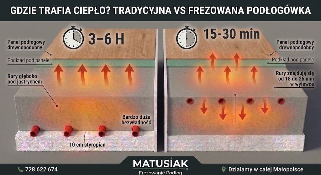 Tradycyjna a frezowana podłogówka: jak naprawdę oddają ciepło i czym różnią się w działaniu?